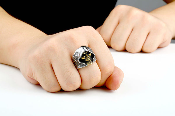 Men's Grim Reaper Skull Ring