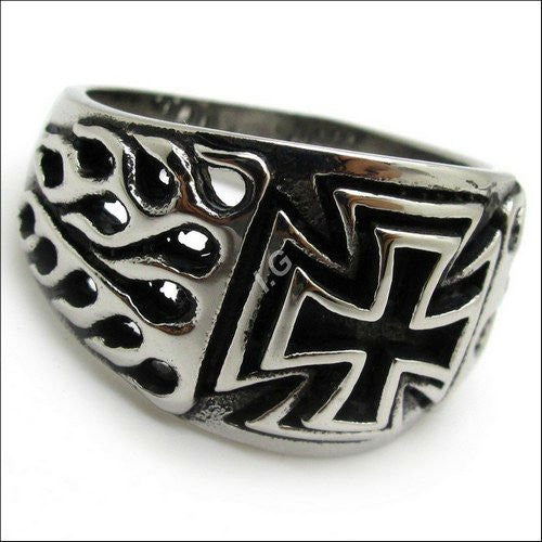 Iron Cross Biker Ring