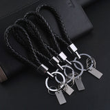 High Quality Black Leather Biker Key Chain