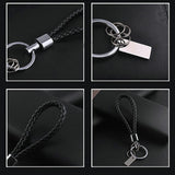 High Quality Black Leather Biker Key Chain