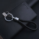 High Quality Black Leather Biker Key Chain