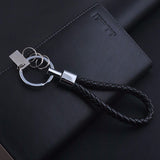 High Quality Black Leather Biker Key Chain