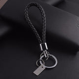 High Quality Black Leather Biker Key Chain