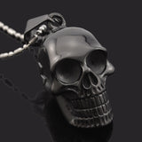 Skeleton Skull Pendant Biker Necklace