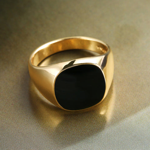 18K Gold or Platinum Plated Signet Ring
