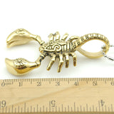 18K Gold or Silver Scorpion Pendant Biker Necklace