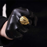 18K Gold Plated Lions Head Ring
