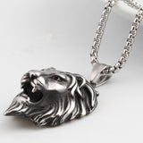 Men's Lion Head Pendant Necklace