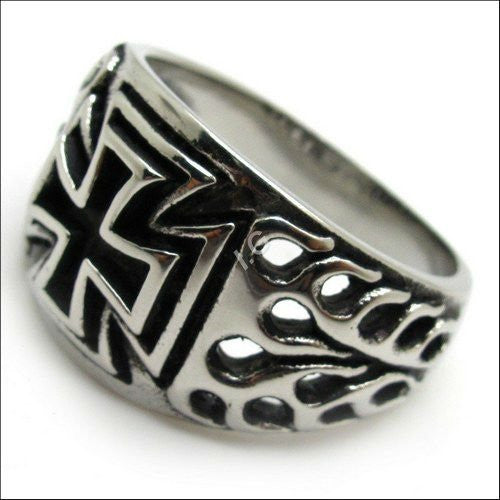 Iron Cross Biker Ring