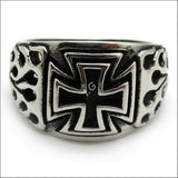 Iron Cross Biker Ring