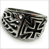 Iron Cross Biker Ring