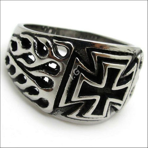 Iron Cross Biker Ring