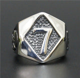 Men's Number 7 Skull Ring